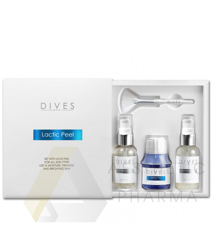 DIVES med. - Lactic Peel + DMAE Lifting hámlasztó szett - 50ml